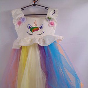 Unicorn Party/play tutu dress girls 4t broken zip